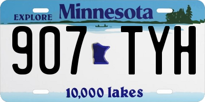MN license plate 907TYH