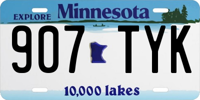 MN license plate 907TYK