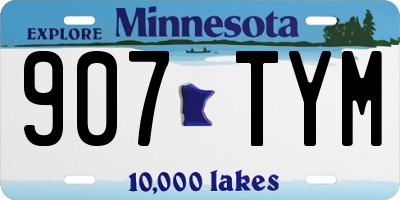 MN license plate 907TYM