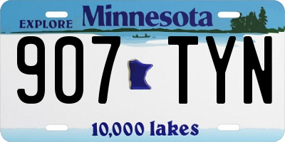 MN license plate 907TYN