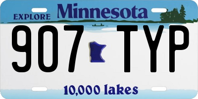 MN license plate 907TYP