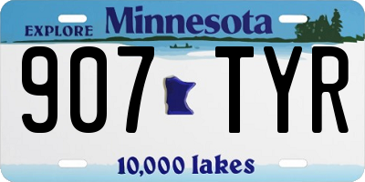 MN license plate 907TYR