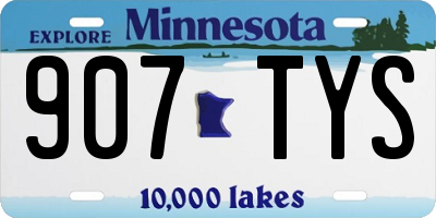 MN license plate 907TYS