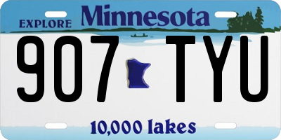 MN license plate 907TYU