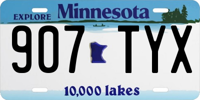 MN license plate 907TYX