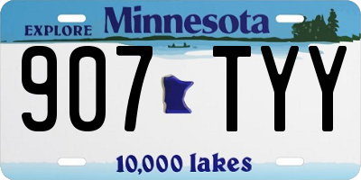 MN license plate 907TYY