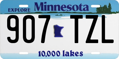 MN license plate 907TZL