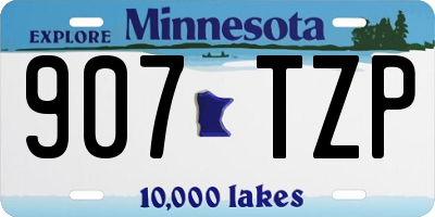 MN license plate 907TZP