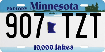 MN license plate 907TZT