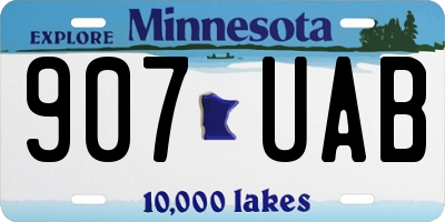 MN license plate 907UAB