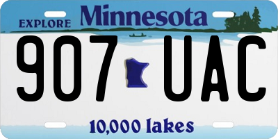 MN license plate 907UAC