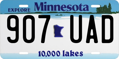 MN license plate 907UAD