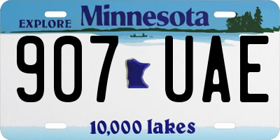 MN license plate 907UAE