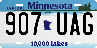 MN license plate 907UAG