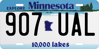 MN license plate 907UAL