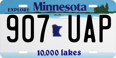 MN license plate 907UAP