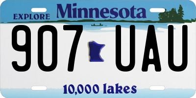 MN license plate 907UAU