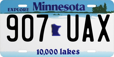 MN license plate 907UAX