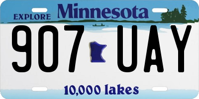 MN license plate 907UAY