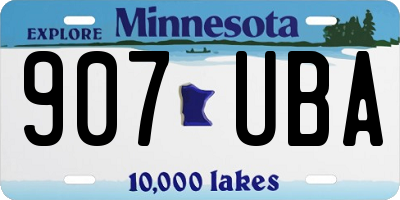 MN license plate 907UBA