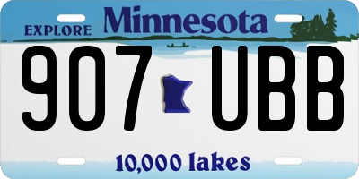 MN license plate 907UBB