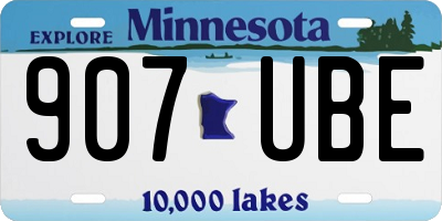MN license plate 907UBE