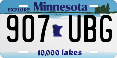 MN license plate 907UBG