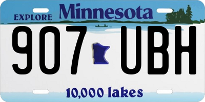 MN license plate 907UBH