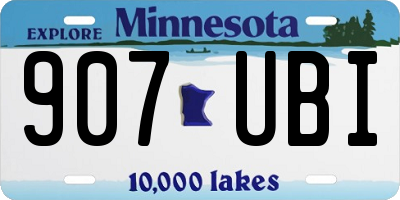 MN license plate 907UBI
