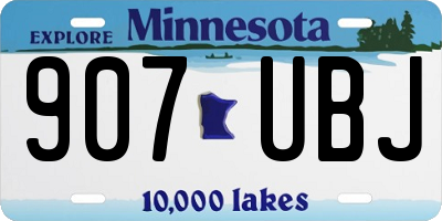 MN license plate 907UBJ