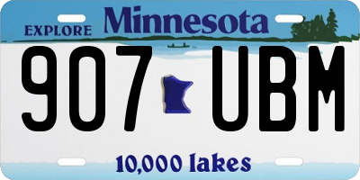 MN license plate 907UBM