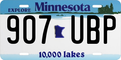 MN license plate 907UBP
