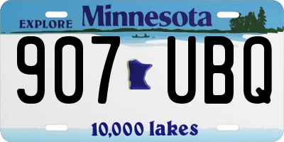 MN license plate 907UBQ