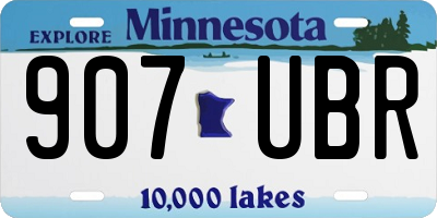 MN license plate 907UBR