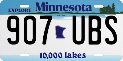 MN license plate 907UBS