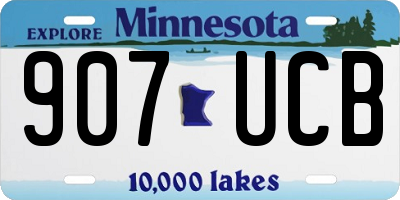 MN license plate 907UCB
