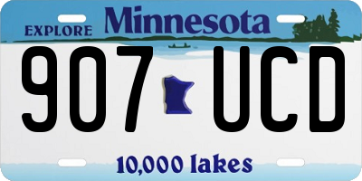 MN license plate 907UCD
