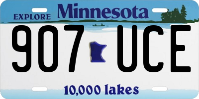 MN license plate 907UCE