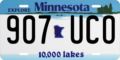 MN license plate 907UCO