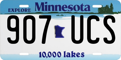 MN license plate 907UCS