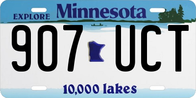 MN license plate 907UCT