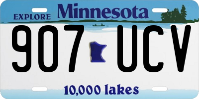 MN license plate 907UCV