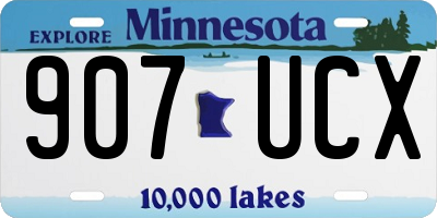 MN license plate 907UCX