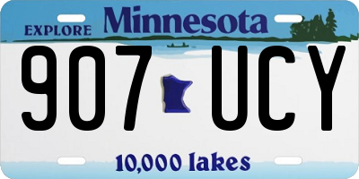 MN license plate 907UCY