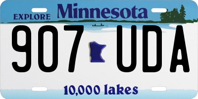 MN license plate 907UDA
