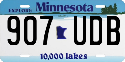 MN license plate 907UDB