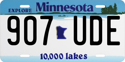 MN license plate 907UDE