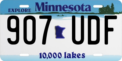 MN license plate 907UDF