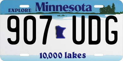 MN license plate 907UDG