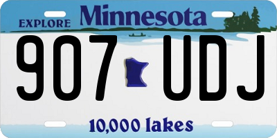 MN license plate 907UDJ